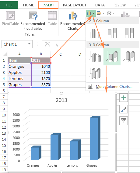 make line graph on excel for mac selct data source
